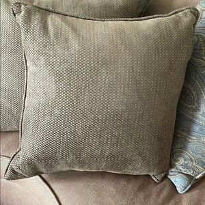 Tan Textured Accent Pillows with Subtle Pattern